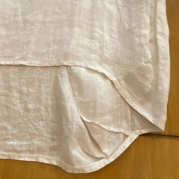 Baci Women’s Linen White Oversized Midi Dress Italy Pockets Beach Resort M-L - Picture 4 of 14